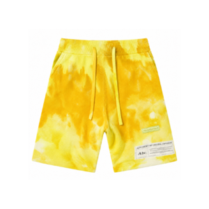 Advisory Board Crystals Men's Tie-Dye Shorts in Yellow