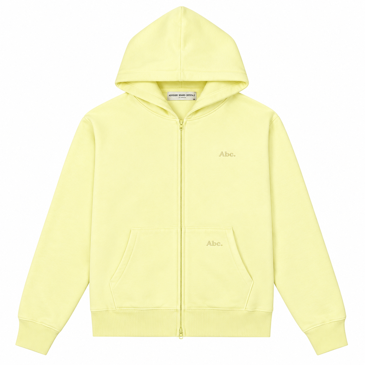 Advisory Board Crystals Abc. 123. Zip-Up Hoodie in Sulfur Advisory Board Crystals Abc. 123. Zip-Up Hoodie in Sulfur