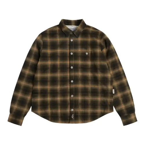 Abc. Plaid Flannel Shirt Brown